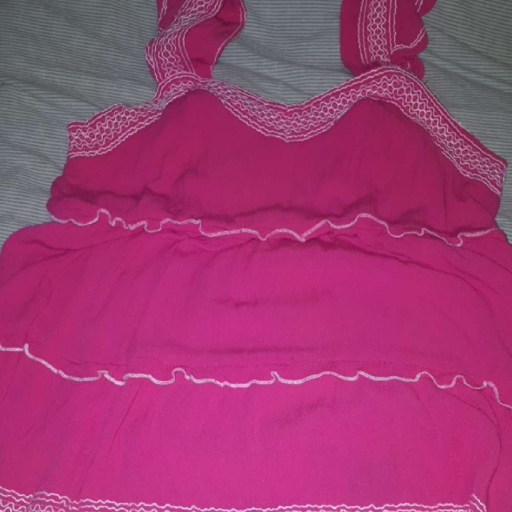 torrid Hot Pink Embroidered Tank Top
